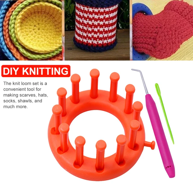 Knitting Loom Kit, Pompom Hat Knitting Loom Kit for Beginners, Included  round Kn