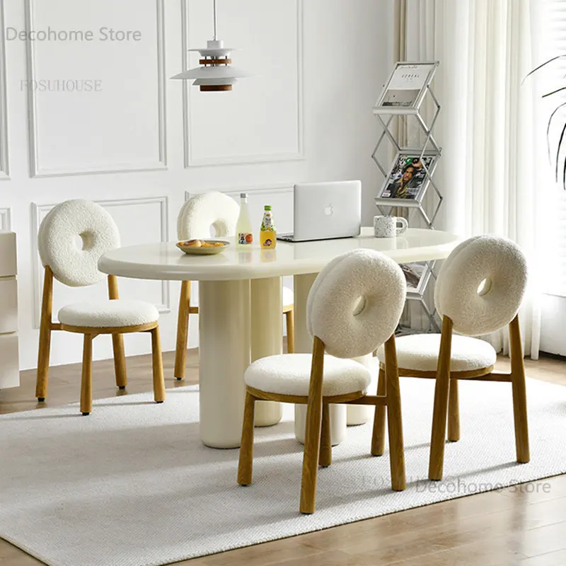 Cream oval dining table deals