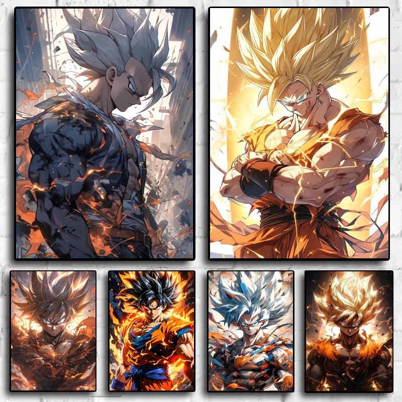 

Dragon Ball Goku Canvas Printing High Quality Art Poster Gifts Children's Bedroom Decor Children's Modern Living Room Classic