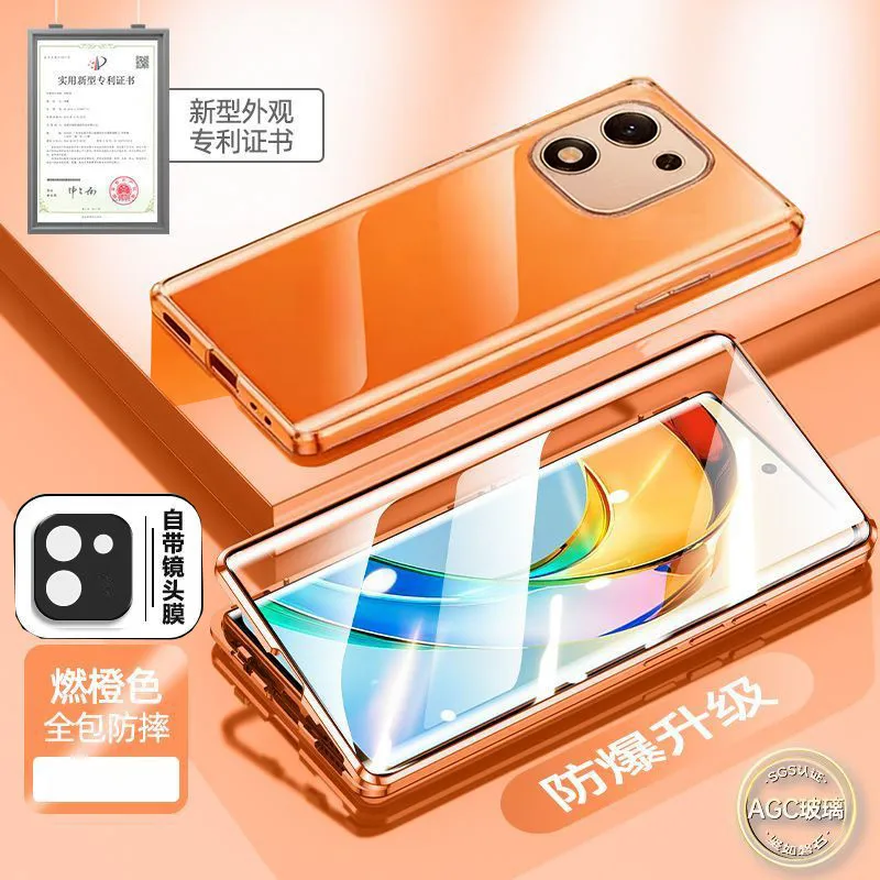 Stylish 360° Full Coverage Drop-Proof Case with High-Definition Double-Sided Glass