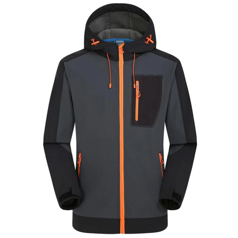Soft Shell Fleece Warm Hiking Jackets Autumn Winter Outdoor Waterproof Climbing Trekking Windbreaker Jacket Men Clothing