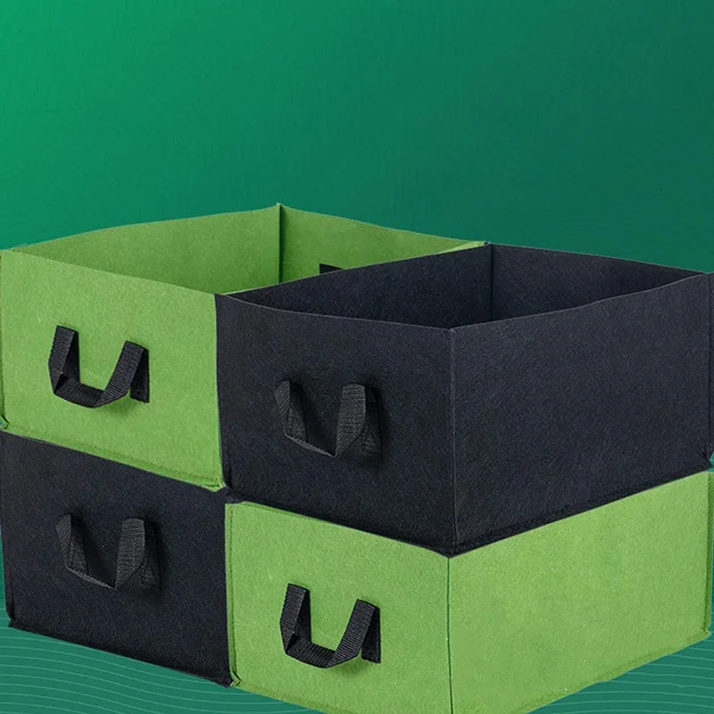 Flower Pot Felt Grow Bag Rectangle Planting Nursery Pot Flower Plant Pot Vegetable Tomato Potato Planters Container Outdoor Garden Tool