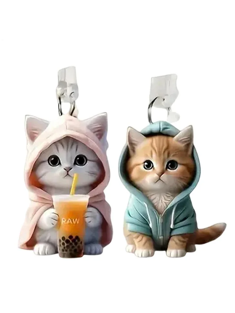 Cute Black Cat Universal Phone Dust Plug Accessories Decoration Hanging Pendant for iPhone for Samsung Type-C Charging Port