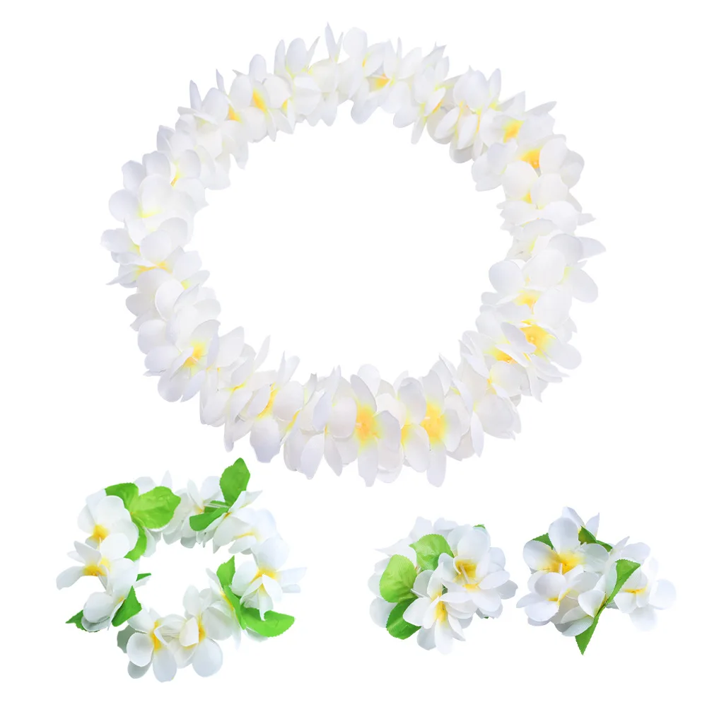 Tanio 4pcs/lot Hawaii Leis Flower Wreath Garland Hawaiian PartyNecklace Hawai sklep