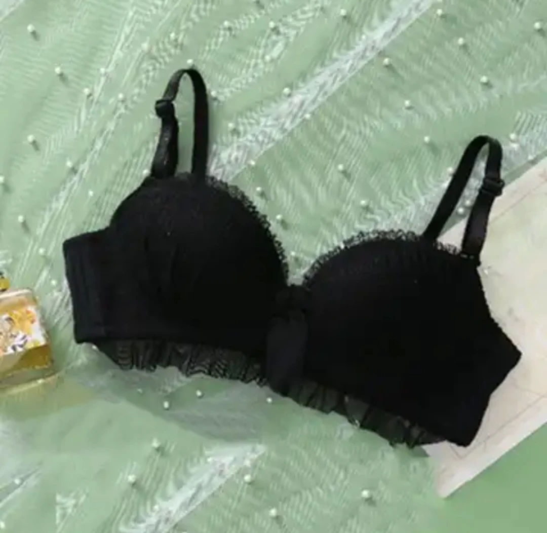 sujetadores sexys Women AB Cup Bra Wireless Gathered Soft V Brassiere Push Up Bralette For Women Lingerie Seamleass Bras Tops 6