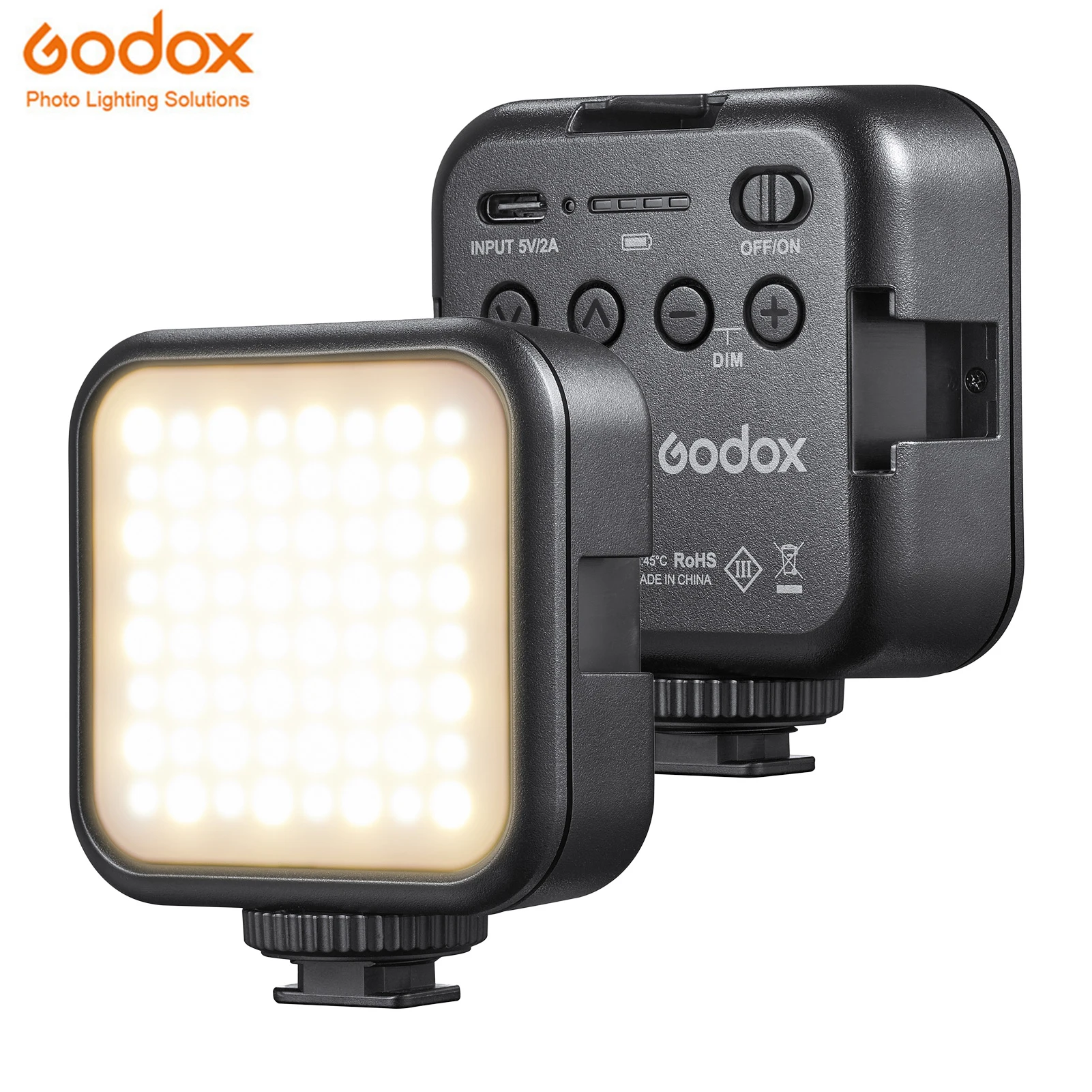 

Godox LITEMONS LED6Bi LED Video Light Mini Fill-in Light 3200-6500K Magnetic Adsorption 3 Cold Shoe Mounts for Vlog Photography