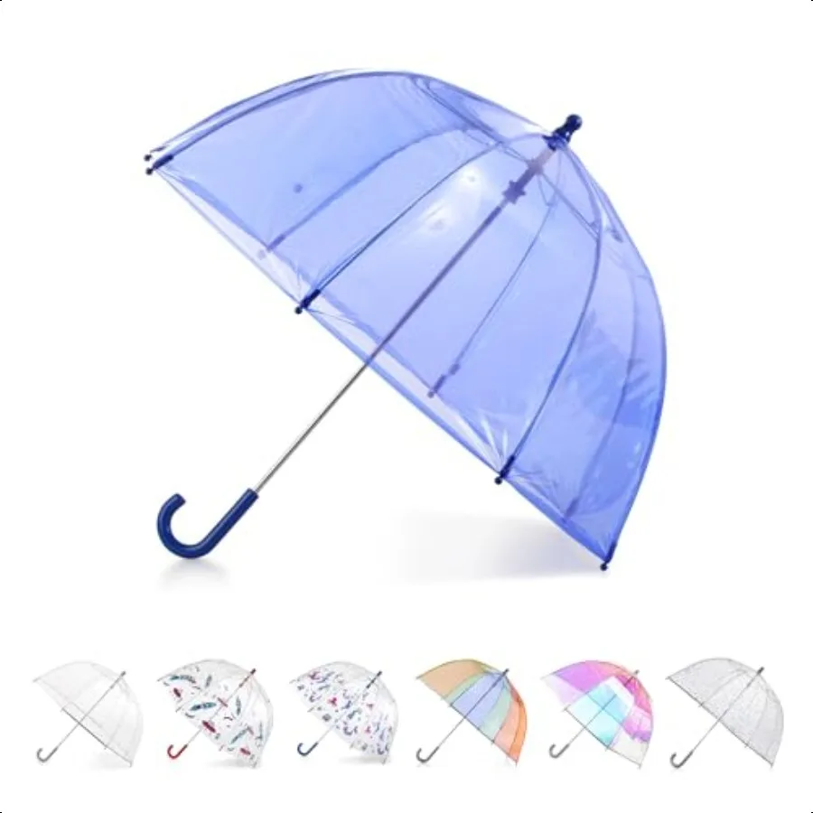 Clear Bubble Umbrella Lightweight Dome Canopy Blue