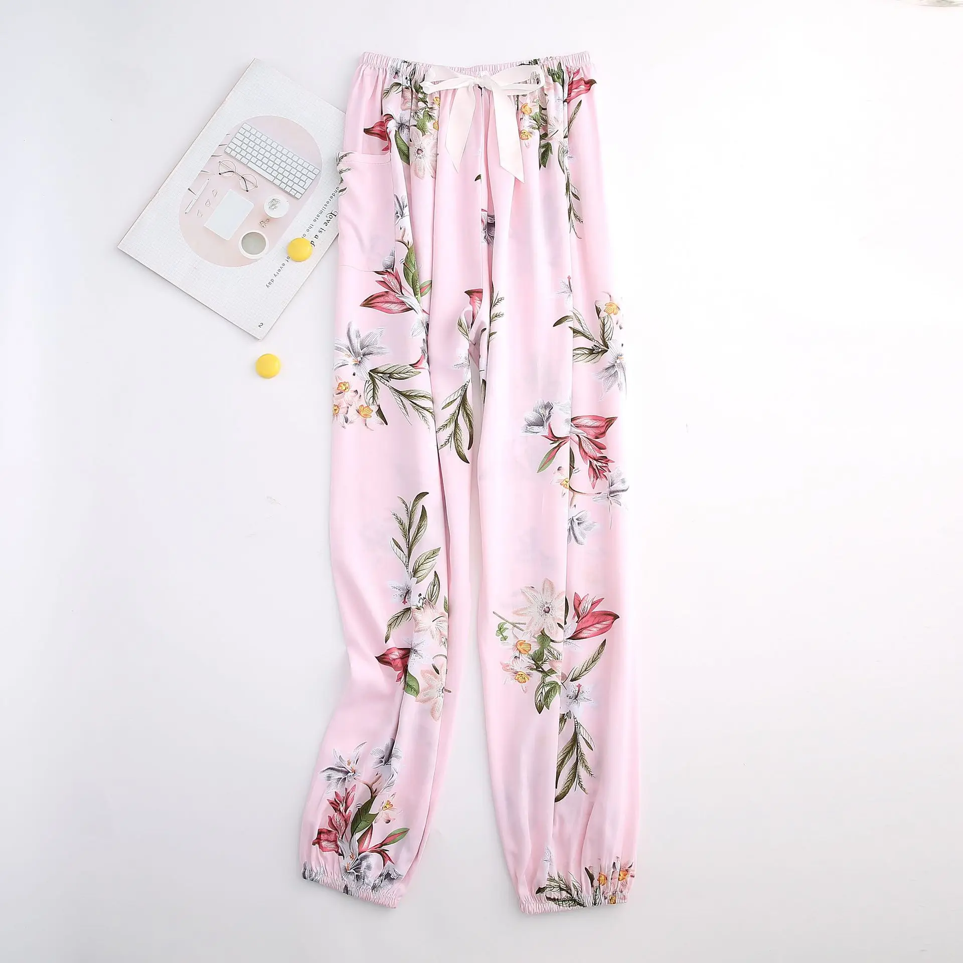 Summer Cotton Satin Home Pants Ladies Loose Mosquito Pants Women's Pajama  Sleepwear Home Suits Casual Beach Clothes Bottoms Wear - Sleep Bottoms -  AliExpress