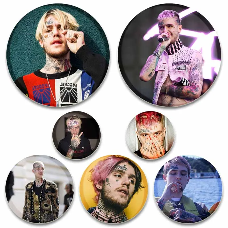 

Pop Rapper Singer Lil Peep Icons Lapel Pins Badge on Backpack Decor Handmade Brooches Clothes Bag Hat Jewelry Accessories Gifts