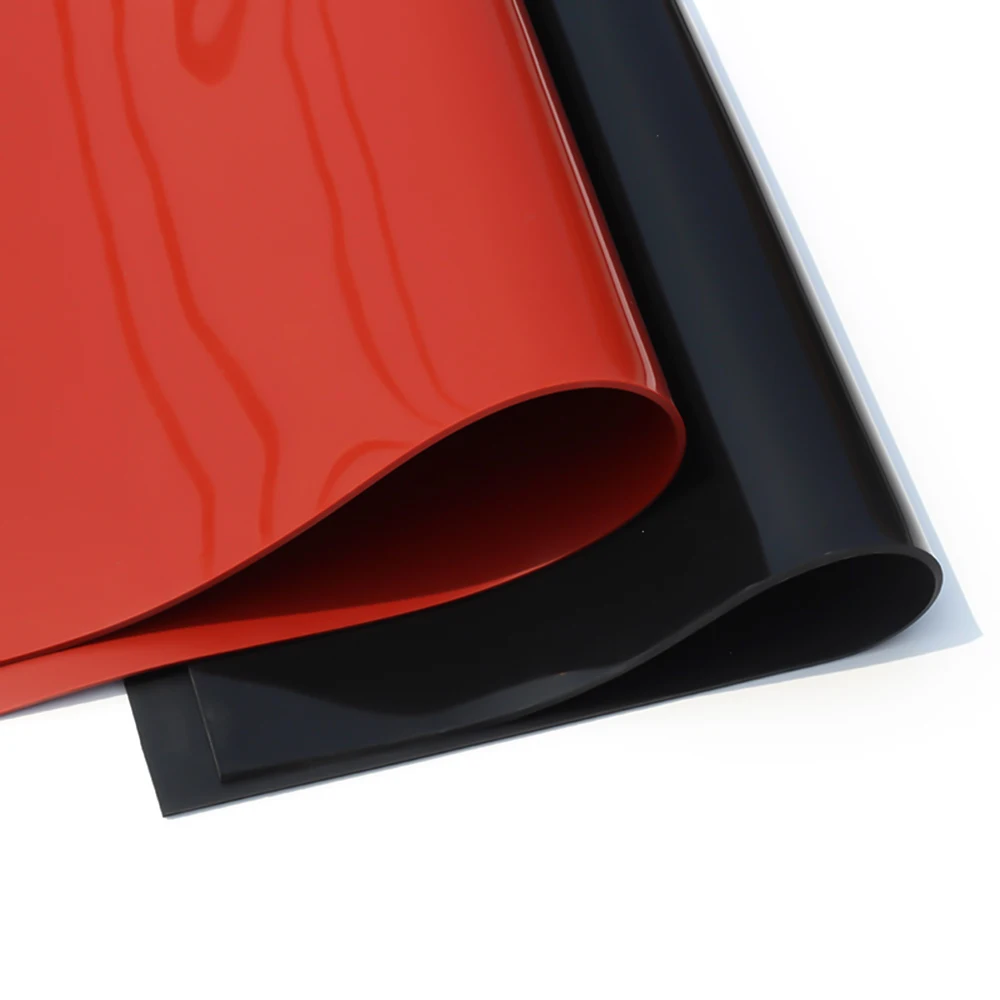 1pcs Thick 0.1~3mm Silicone Pad Clear Mat Resin Film Craft Tool High  Temperature Sticky Plate Sheet Transparent White Black Red
