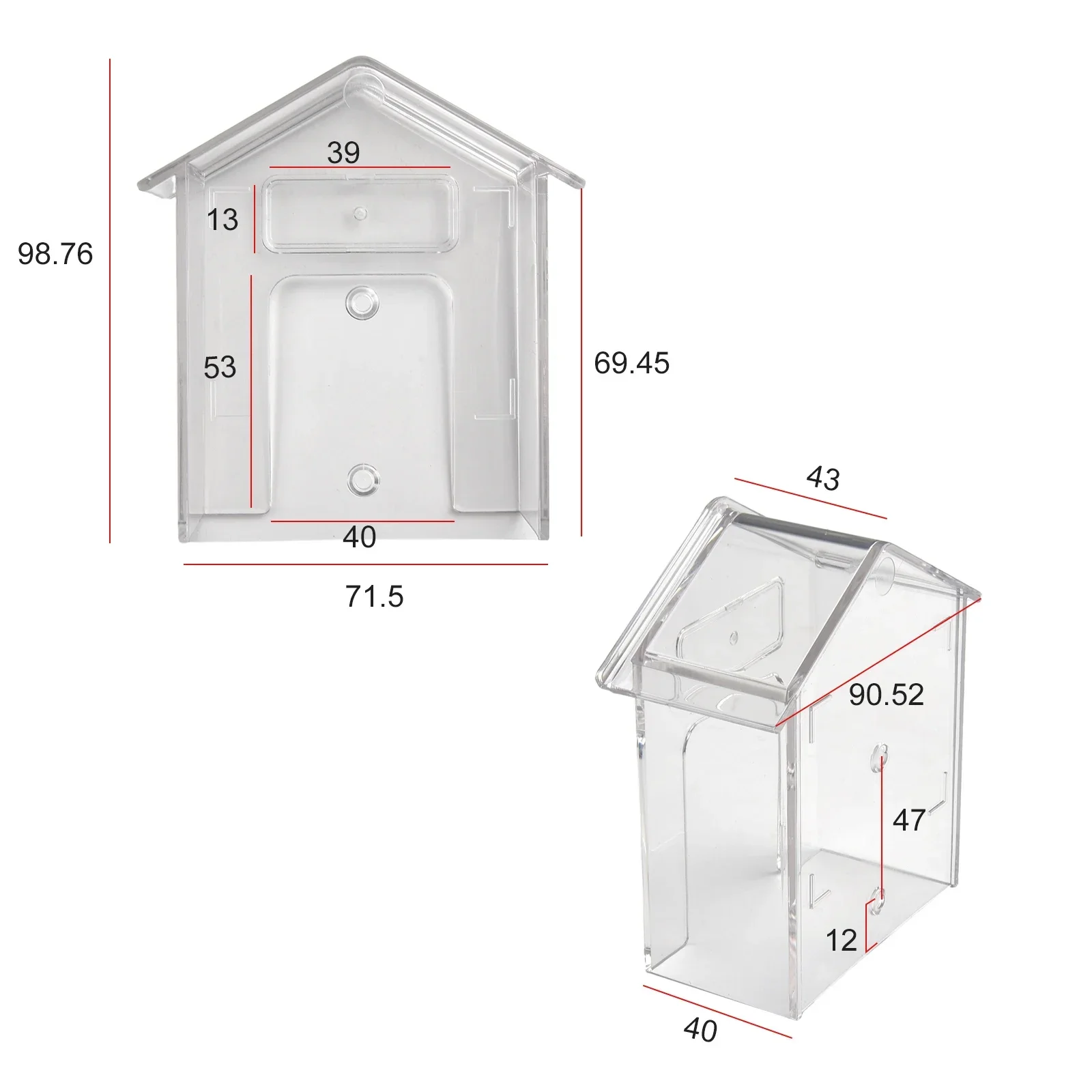 Wireless Doorbell Waterproof Cover Outdoor Transparent Rain Cover Protective Box