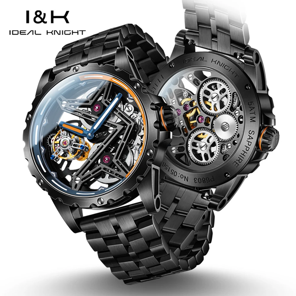 IDEAL KNIGHT Tourbillon Automatic Mechanical Watch for Men Fully Hollow High Quality Luxury Brand Watch (The Great Wall Series) 2