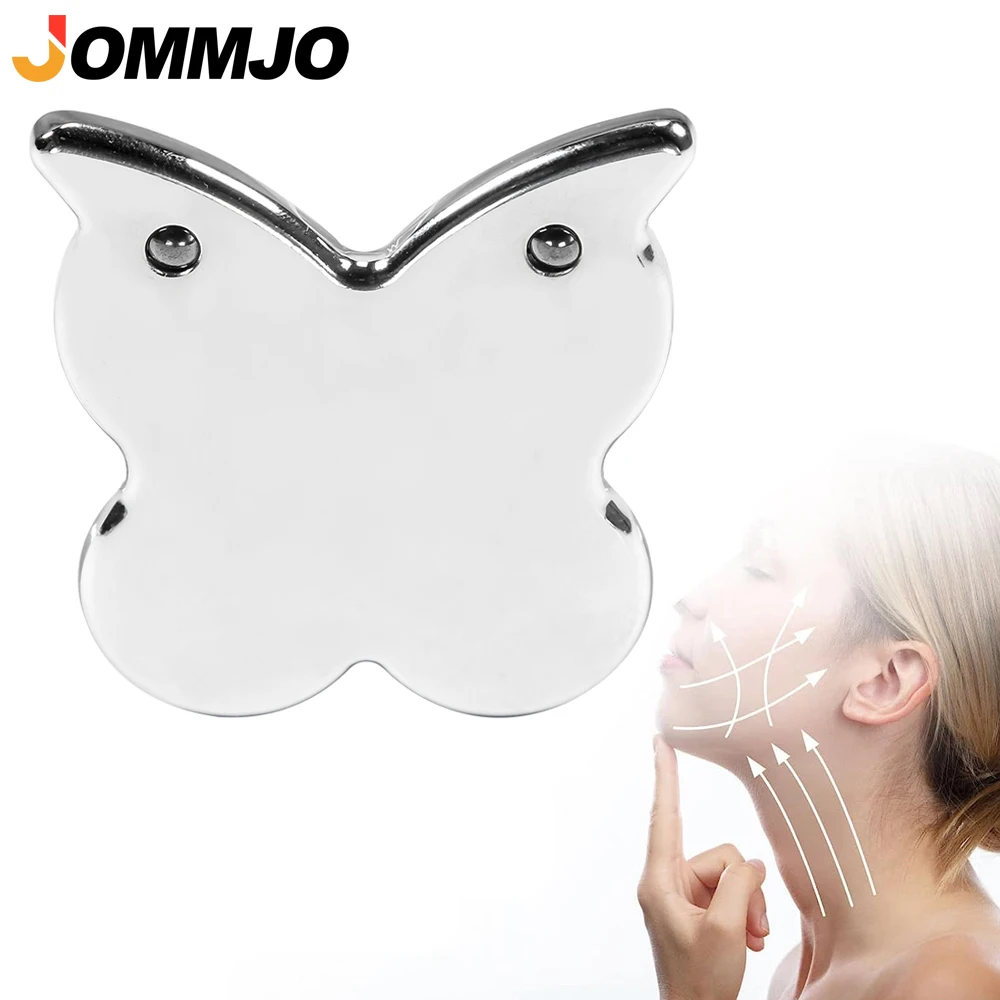 1Pcs Butterfly Stainless Steel Gua Sha Facial Tools for Face Metal Tighten Skin Heart Massage Guasha Beauty Tool for Body Eyes