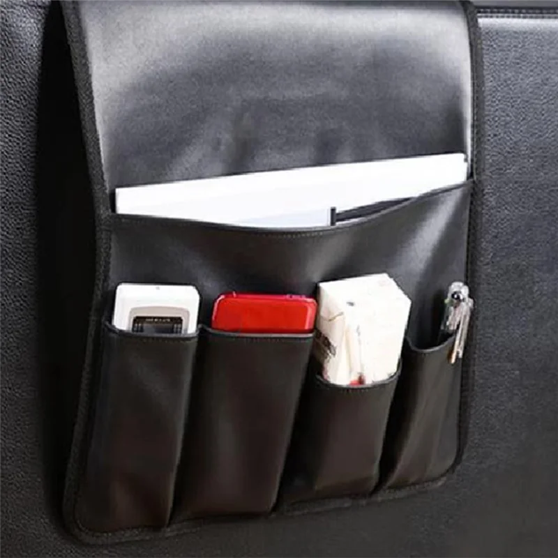 Sofa Armrest Organizer,Armchair Magazine Holders,Waterproof Remote Holder For Recliner Couch With 5 Pockets For Book Etc Black