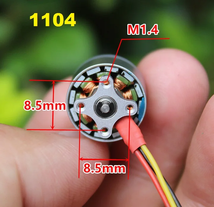 1104 4400kv Outrun ner bürstenloser Motor mit Propeller cw ccw für fpv Racing RC Drohne DIY Handheld Fan Flugzeug Modell Quadro tor – Detail 9