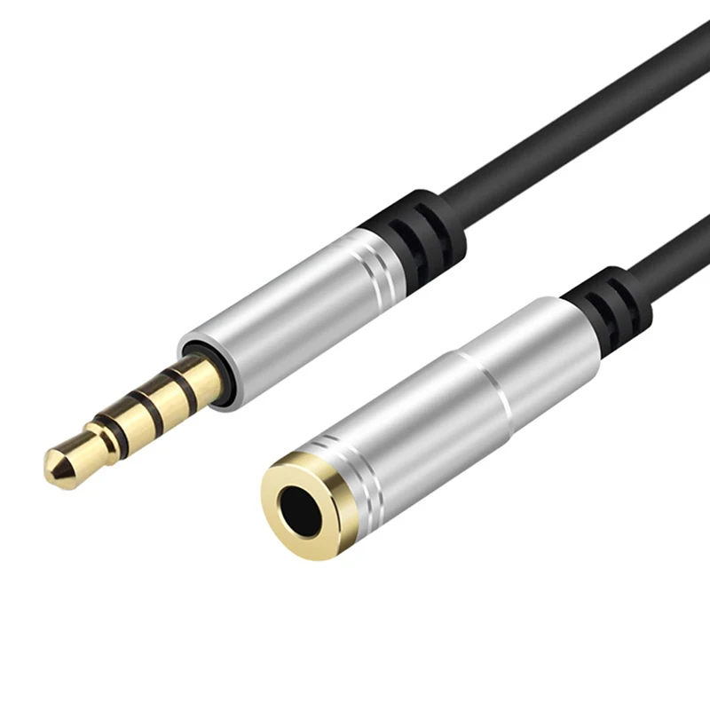 1pc 3.5mm Jack AUX Audio Male To Female Extension Cable Stereo 3.5 Audio Extension Cable Compatible For PC Headphone Audio Cable