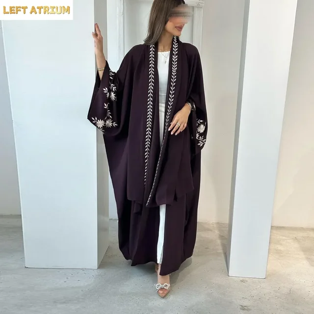 109045-713ec7.jpg Abayas brodées Eid Dubai pour femmes, robe musulmane hijab, kaftan turc, kimono, robe, djellaba, kebaya, jalabiya islamique, caftan marocain