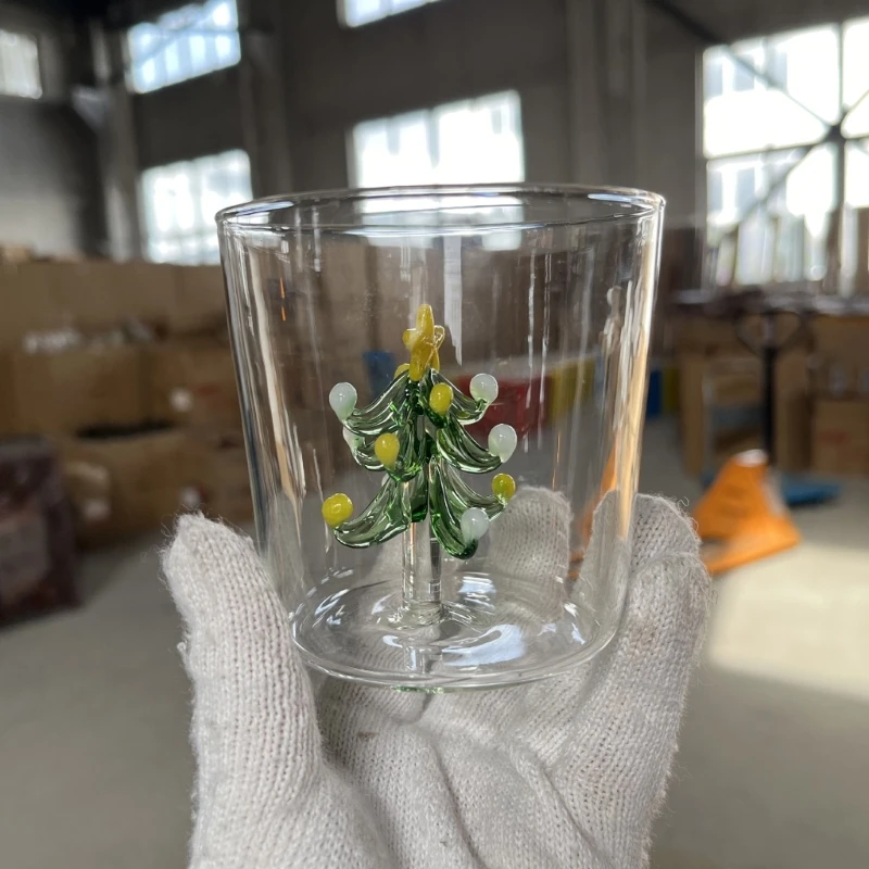 Tazze Di Vetro Natalizie A Forma Di Albero – Bicchieri Per Whisky E Bevande Calde/Fredde, 300 Ml, In Vetro Borosilicato, Regalo Di Natale Originale