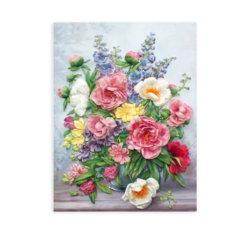 

Алмазная живопись «сделай сам», полностью Алмазная круглая вышивка крестиком с цветами, украшение для дома