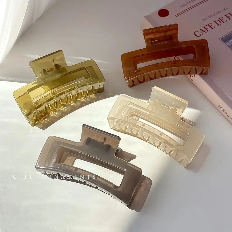 Hair Clip Women Hairpins Girls Hairgrips Claw Geometric Barrettes Crab Korean Fashion Hair Accessories Black Gold Letter hair claw,hair clips,hair accessories