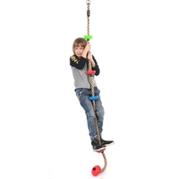 Jungle Gym Climbing Rope with Platforms and Disc Swing Seat Fitness Swing Set Kids Birthday Gift Toy Garden Outdoor Playground 1