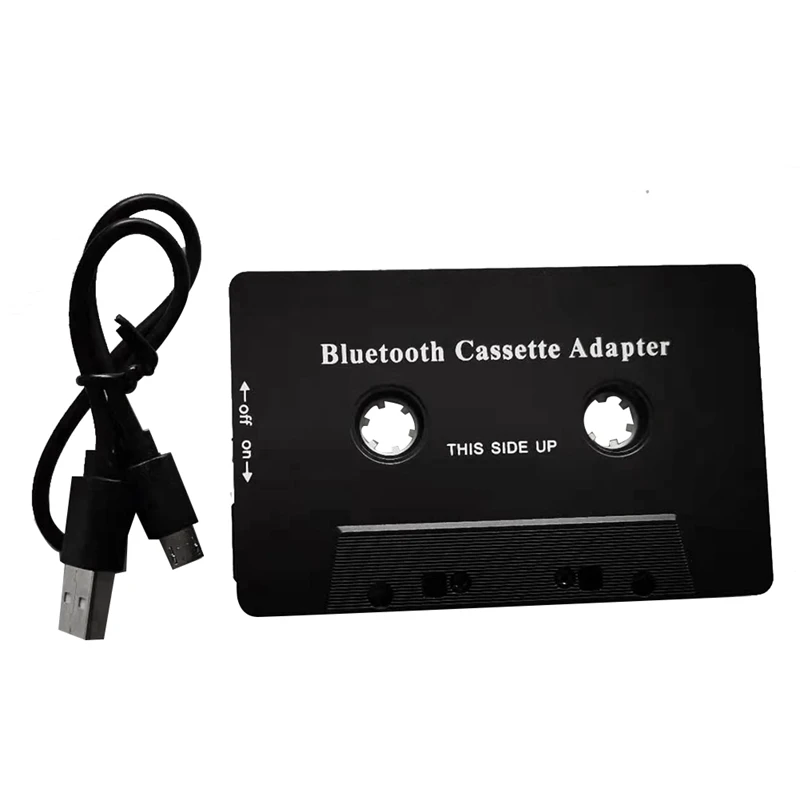 Universal Cassette Car Tape Aux Stereo Adapter With Mic For Phone MP3