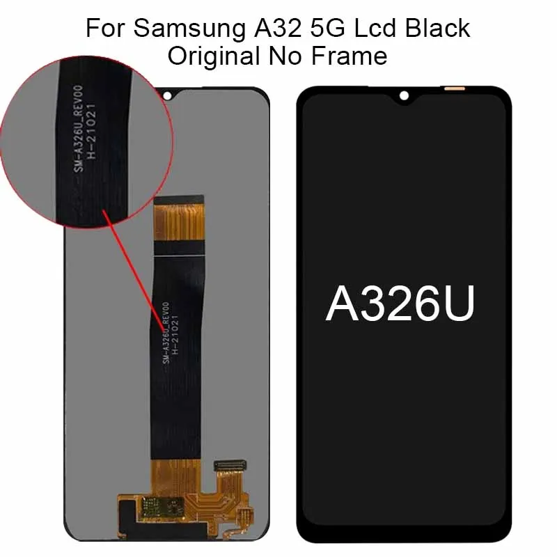 Galaxy A32 5G LCD Screen Replacement with Frame for Samsung Galaxy A32 5G  A326U / A326B / Not Fit A32 4G (A326U USA Version) : : Electronics