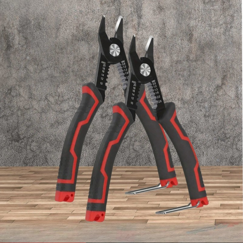 6 Inch Off-center Stripping Pliers Electrician Beveled Electronic Pliers Multifunctional Fiber Optic Cable Stripping Pliers
