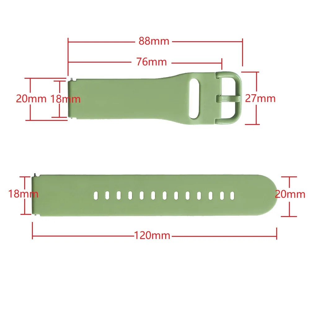 Sport Silicone 18mm Watch Strap Replacement Wristband