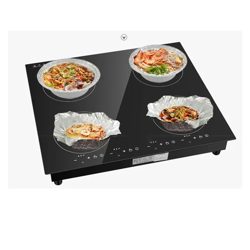 Four-head Induction Cooker Commercial Four-eye Induction Cooker Household 4-stove Embedded Foil Export-oriented