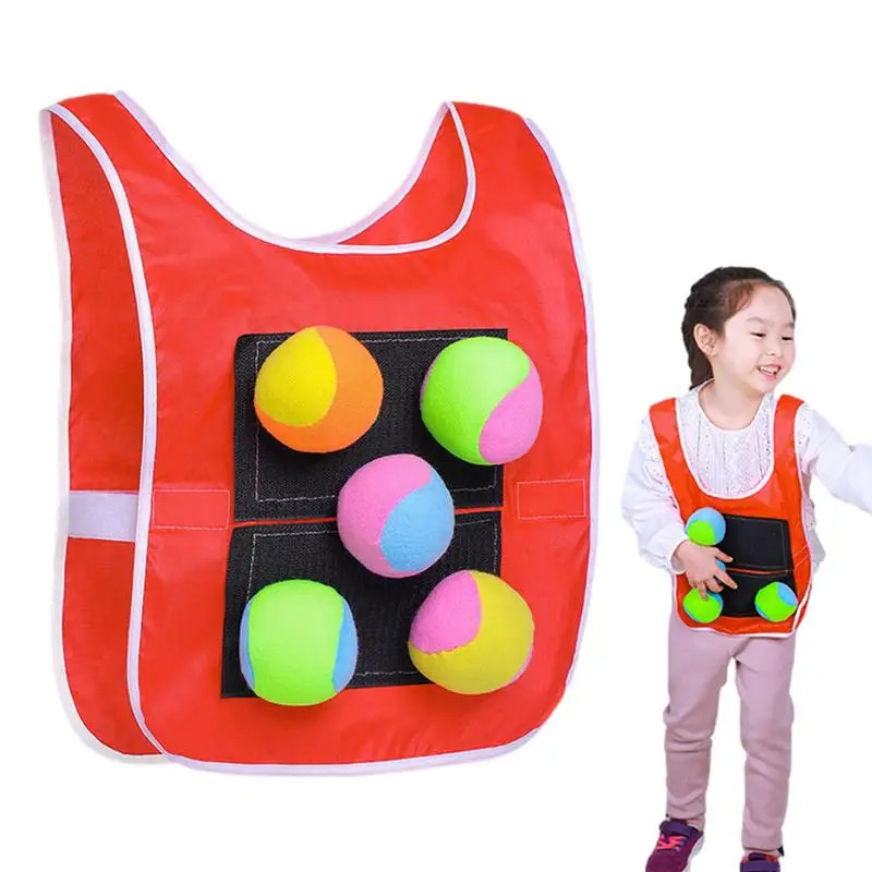 

Палка-жилет с шариками для детской игровой площадки, игра-дож для детей с 5 шариками, игровая игрушка для игровой площадки, взаимодействие родителей и детей на открытом воздухе