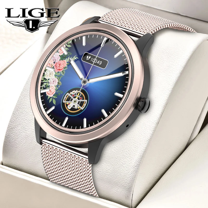 

LIGE New Smartwatch 2022 Bluetooth Call Sports Fitness Tracker Heart Rate Blood Pressure Alarm Clock Smart Watch For Android IOS