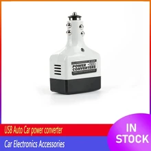 

Car Inverter DC 12V/24V to AC 220V Charging Power Adapter with USB Output Overload Protection Phone Charging Adapter for Car