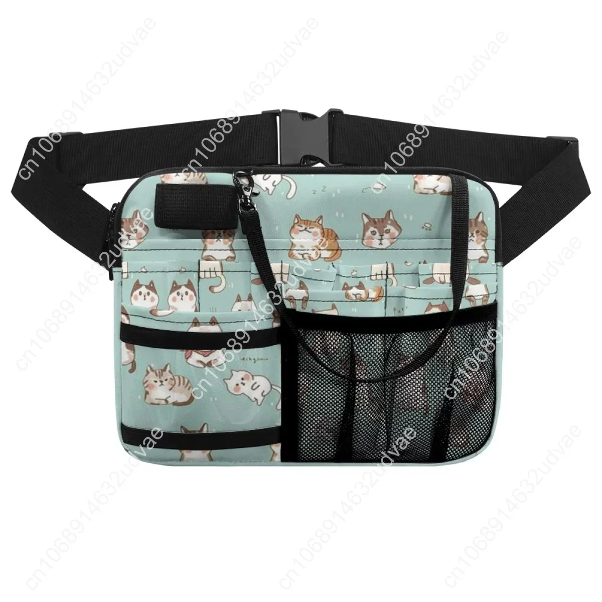 Drop Ship Organizer Pouch for Stethoscopes Bandage Scissor Cute Cartoon Cat Design Casual Nurse Fanny Pack Medical Tool Holder