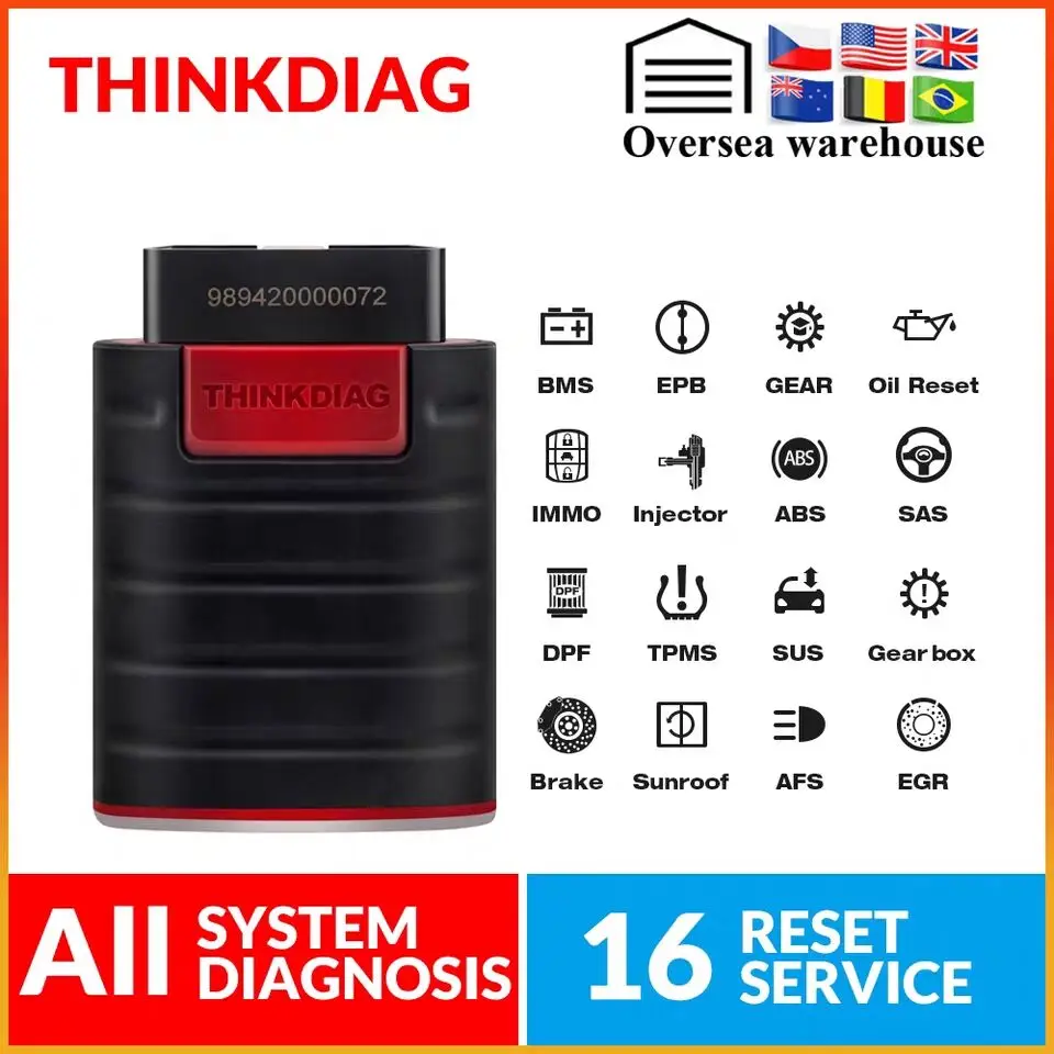 2023 Thinkcar Thinkdiag nuova versione con aggiornamento del Software di 1 anno sistema completo gratuito 16 strumenti diagnostici per auto OBD2 di ripristino - immagine 2