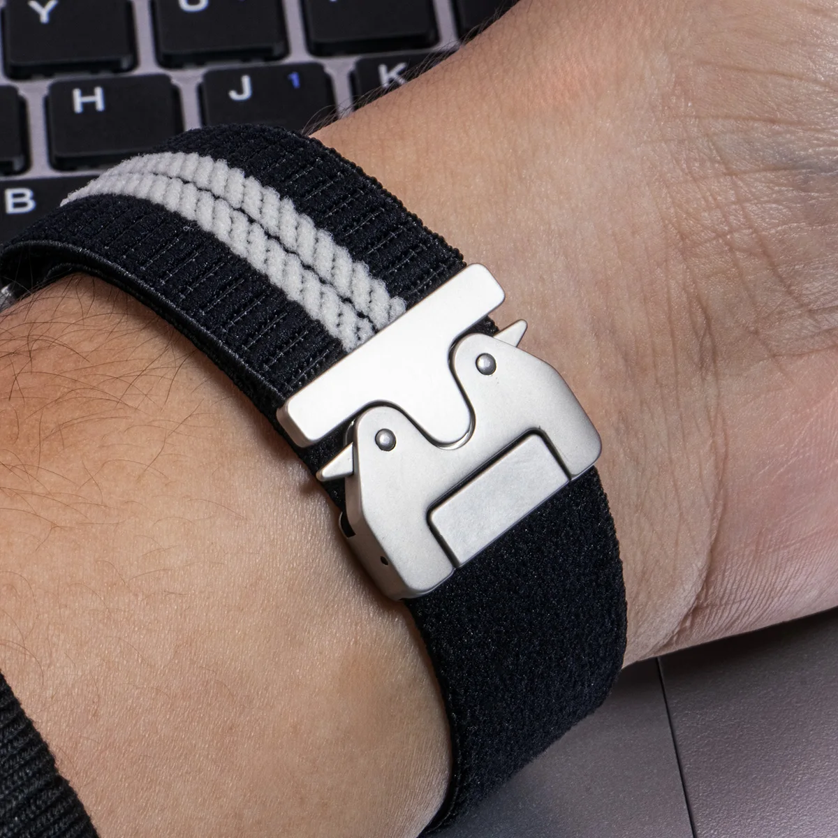 Accessoire Montre Sport Bracelet Nylon Garmin Fenix 8/7/6/5 - QuickFit 22 Mm - Réglable Velcro - Sport Et Outdoor Sangle Nylon QuickFit 22mm