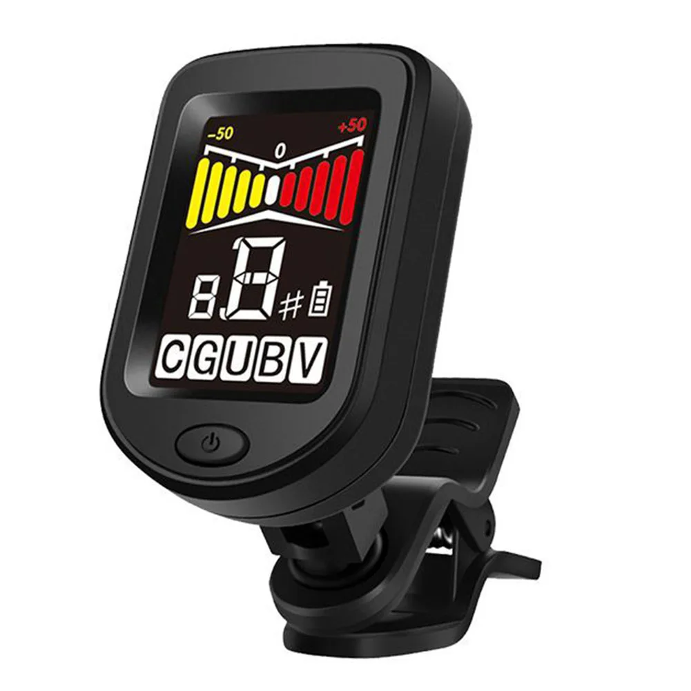 

1pc Guitar Tuner Charging 360 Guitar Tuner Tunning For Acoustic Electric Guitar Bass Mandolin Accessories Musical Instruments