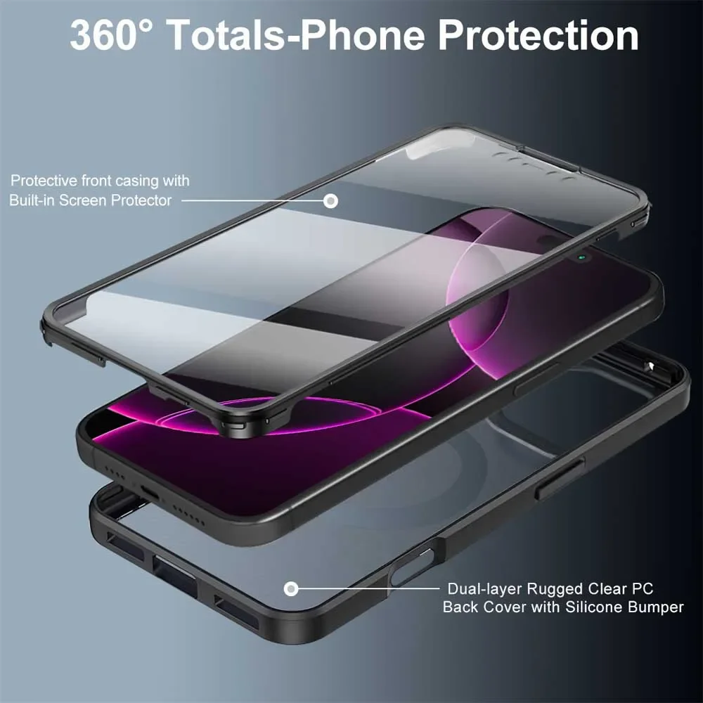 360 Full Body Transparent Screen Protector and Shockproof Phone Case