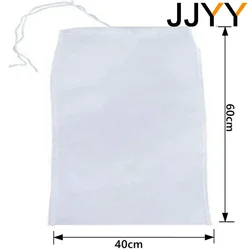 Premium Nylon Mesh Strainer Bags for Nut Milk, Yogurt, Tea, Coffee, and Oil Filtration (White - 4060)