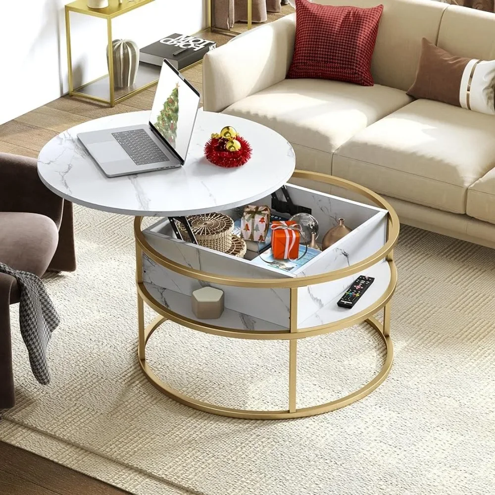 

Marble Coffee Tables for Living Room With Storage White Modern Coffee Table With Storage for Home Office Furniture Freight free