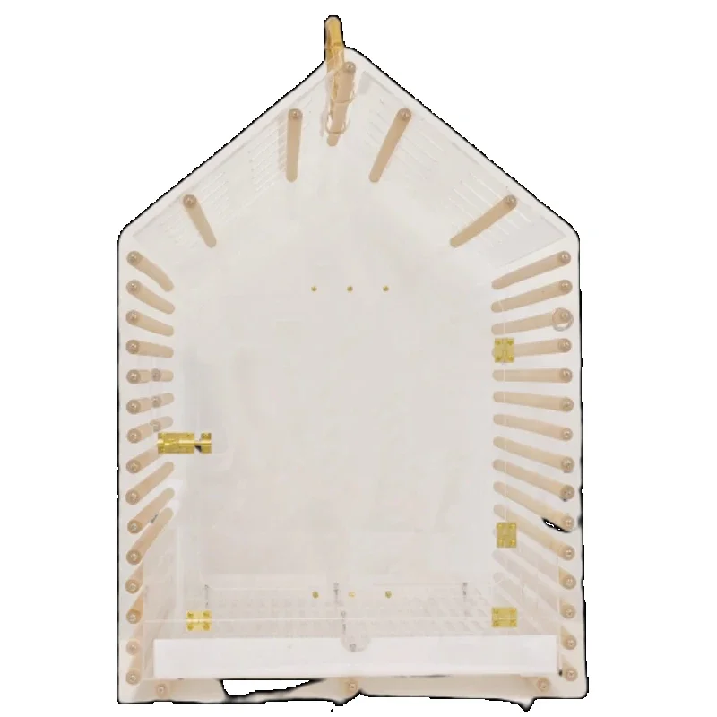 Gabbie Per Uccelli Acriliche Di Lusso Portatili Decorazione Trasparente Trasportino Per Uccelli Gabbia Per Uccelli Allevamento Gabbia Per Prodotti Per