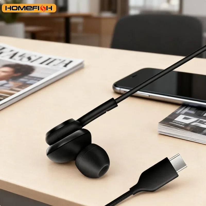 High Fidelity USB-C Wired Earbuds with Microphone