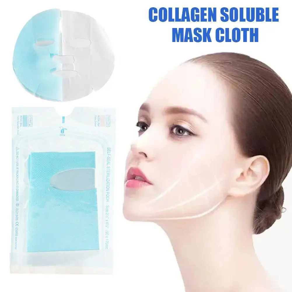 Ultra-Thin Nano Collagen Soluble Mask Cloth Portable Travel Non-woven Face Mask Skin Care Cotton Wrapped Masks Paper fashion thin braid women belt woven tassel pearl waist strap boho girls waistband waist rope waist belts for dress accessories