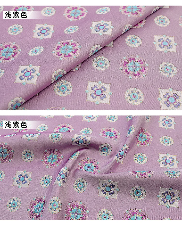 100cmX145cm Vintage Song-Stil Gewebter Goldbrokat-Stoff, Orientalisches Jacquard-Satin-Textil für Kostümdesign – Detail 10