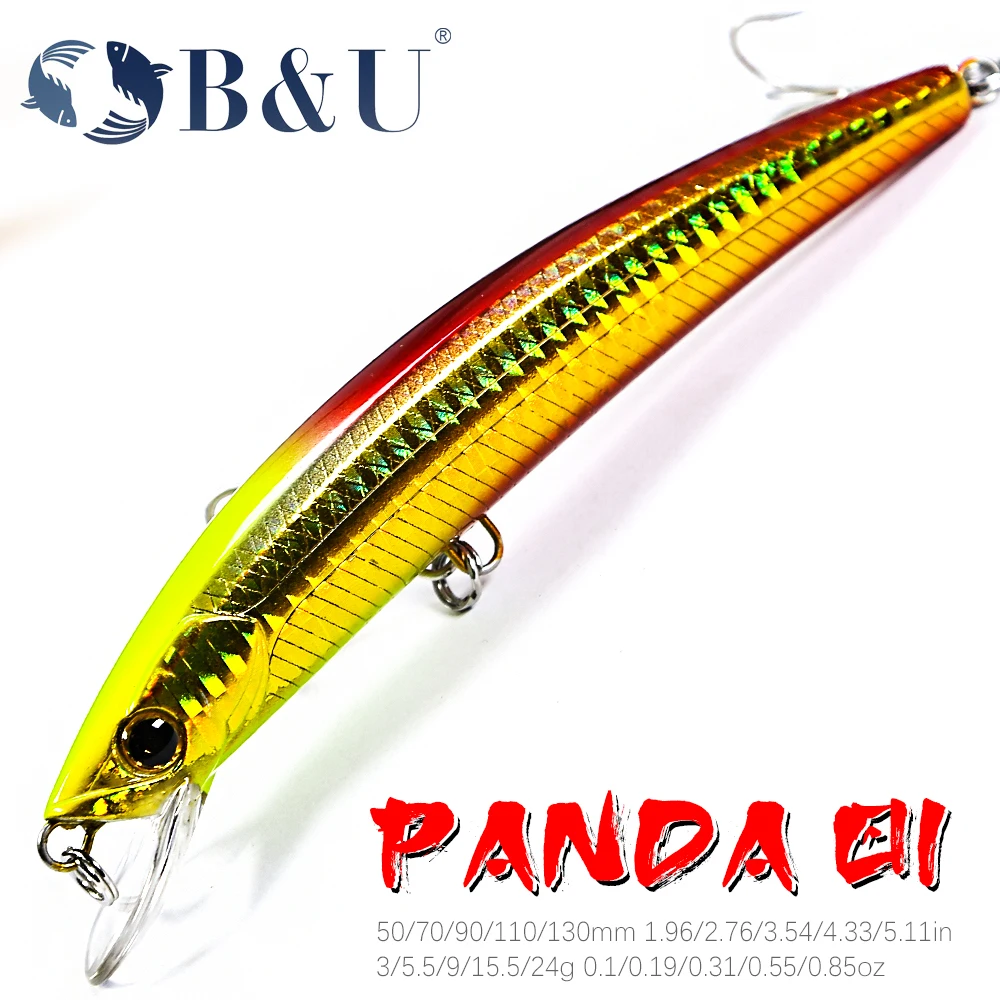 

B&U Ultra Long Casting Sinking Wobbler Minnow Hard Bait Flounder Sea Bass Saltwater Sea Fishing Lure