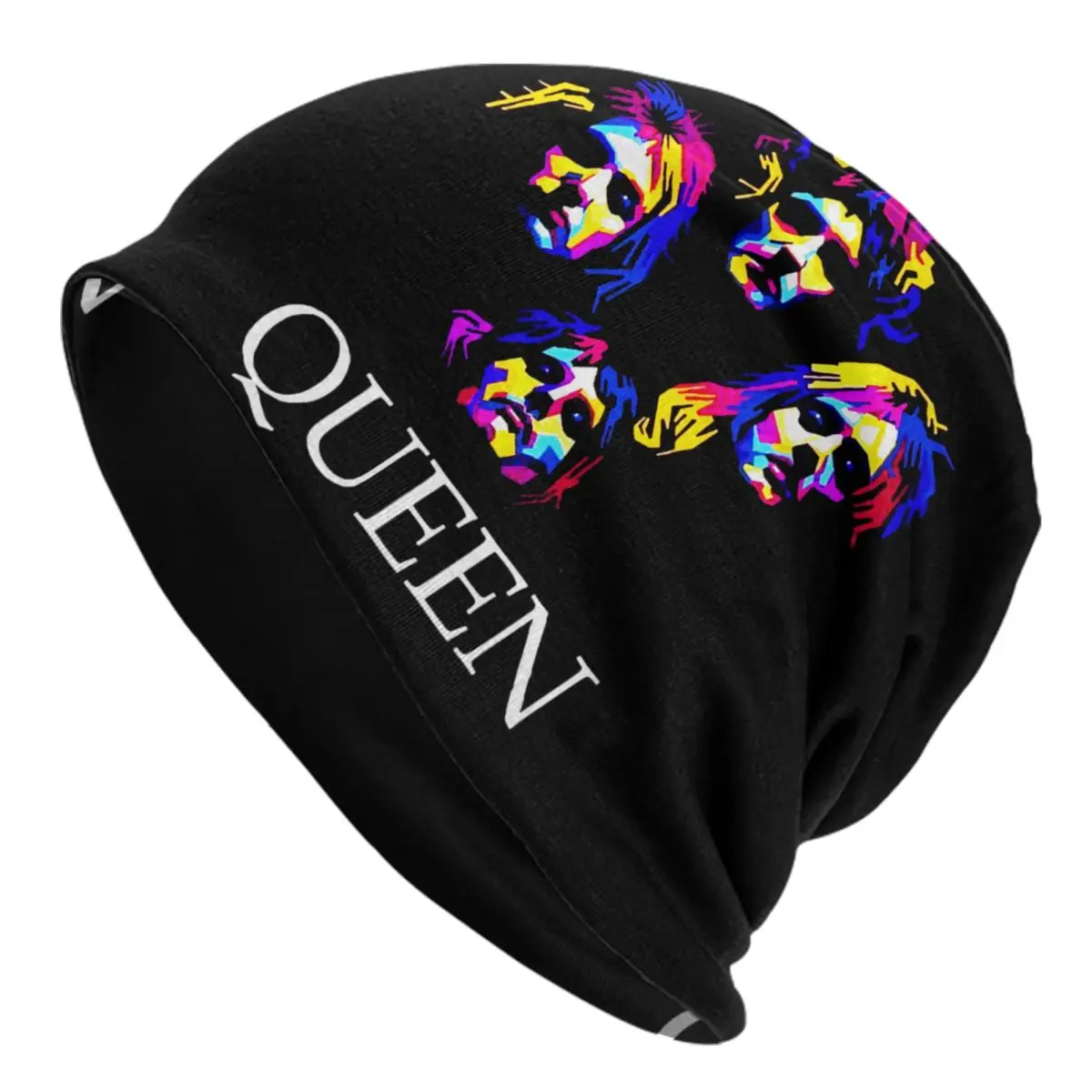 

Heavy Metal Rock Bonnet Hat Knit Hat Men Women Hip Hop Unisex Adult Freddie Mercury Winter Warm Skullies Beanies Caps