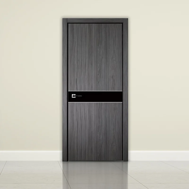 Residential Fashionable Cleanable undeformed oak Noise preventive Eco-Friendly WPC slab sound proof interior Composite wood door 4