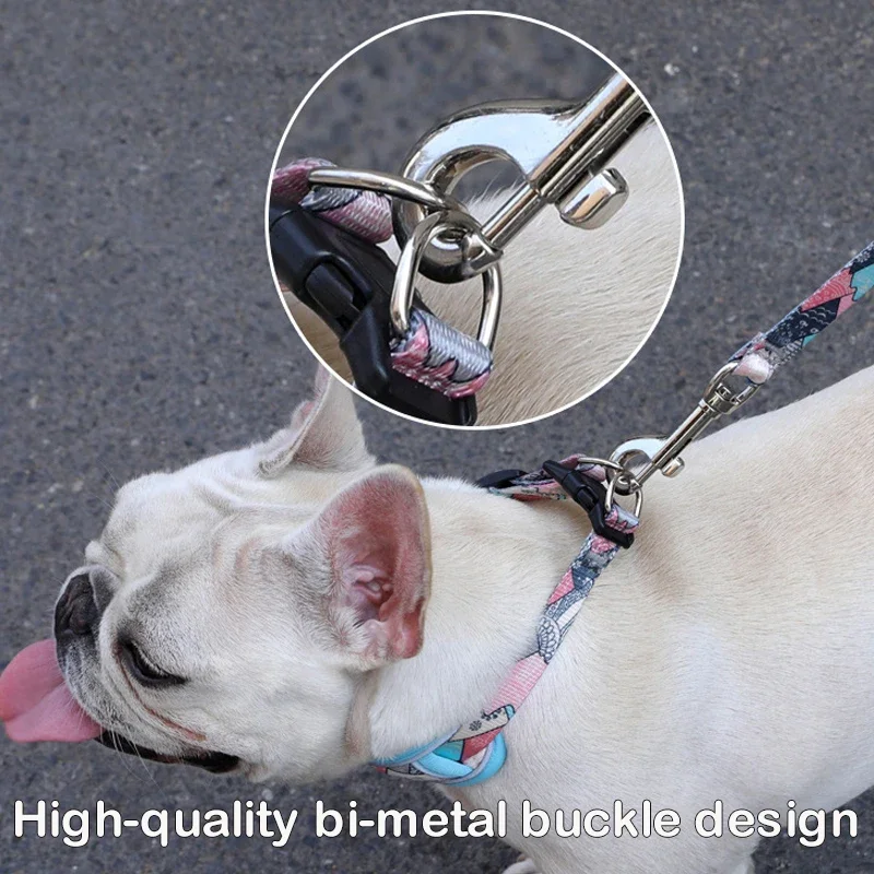 Pet Widen Collar Nylon Reflective Mesh Breathable for Small Medium Large Dogs Collar Strong Double D-ring Print Pet Supplies dog collar pet collar