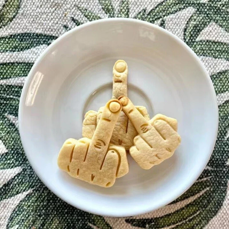 Cookie Cutter Middle Finger Cookie Cutter Fun Biscuit Dick Mold Fondant Cake Decoration Moulds Kitchen DIY Baking Party Tools