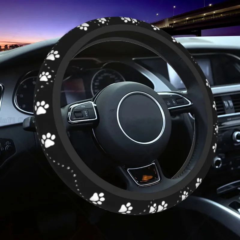 

Car Steering Wheel Covers Dog Paws Paw Universal Cute Animal Braid On The Steering Wheel Cover Auto Car Accessories 15 Inch